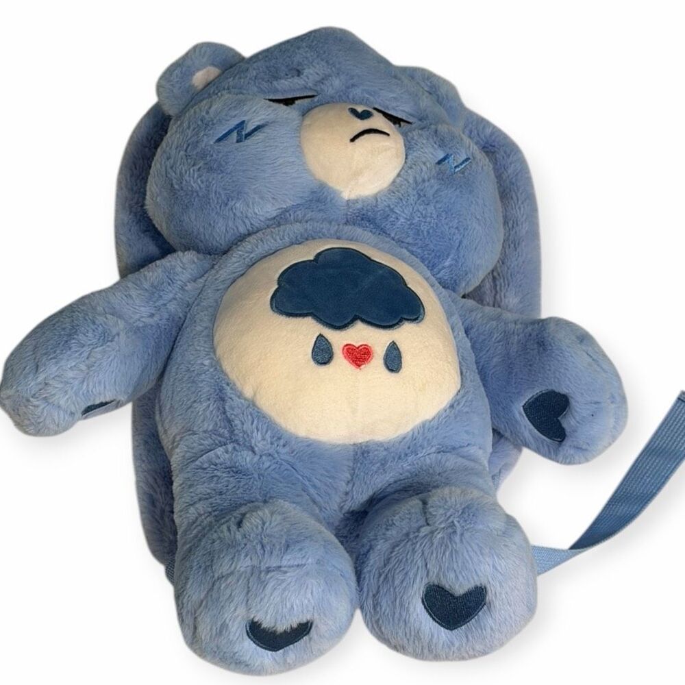 Care Bears Blue Grumpy Bear Plush Backpack Bag